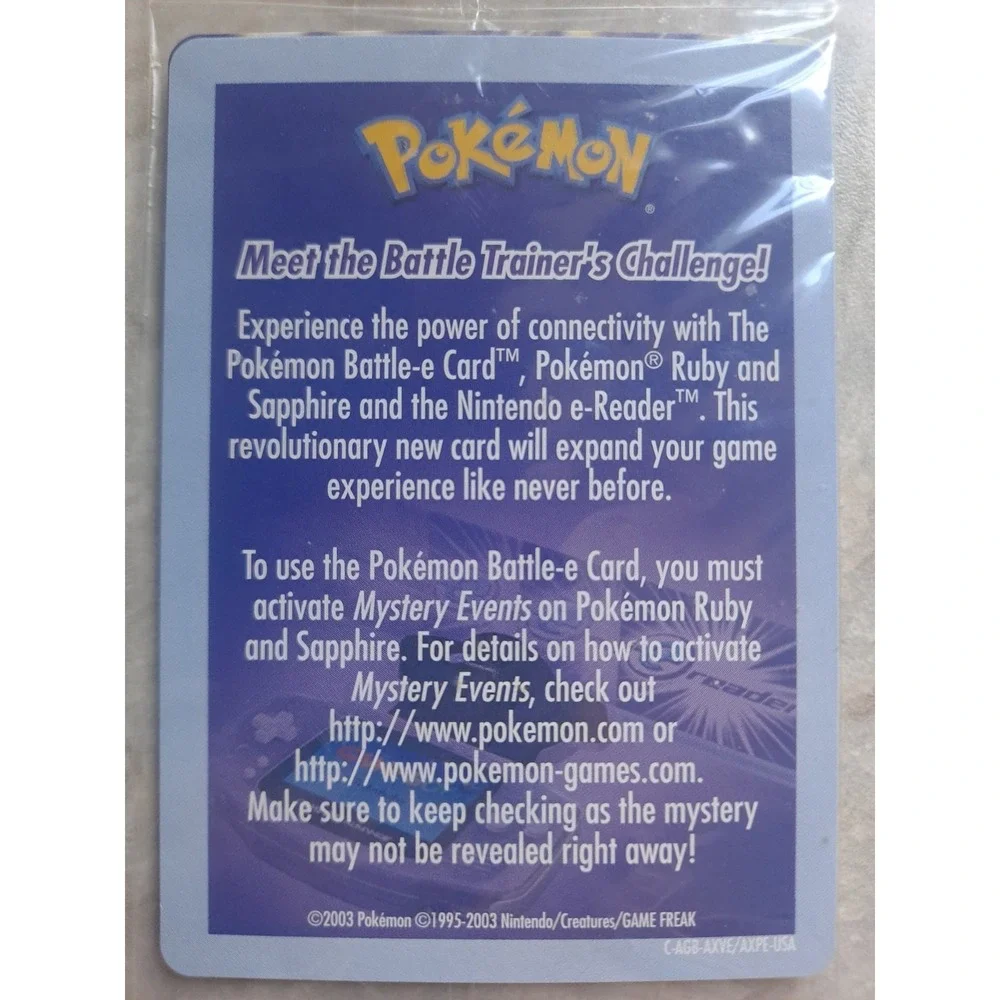 Pokemon Battle E-Reader Card Gentleman NILS SEALED Insert 2003